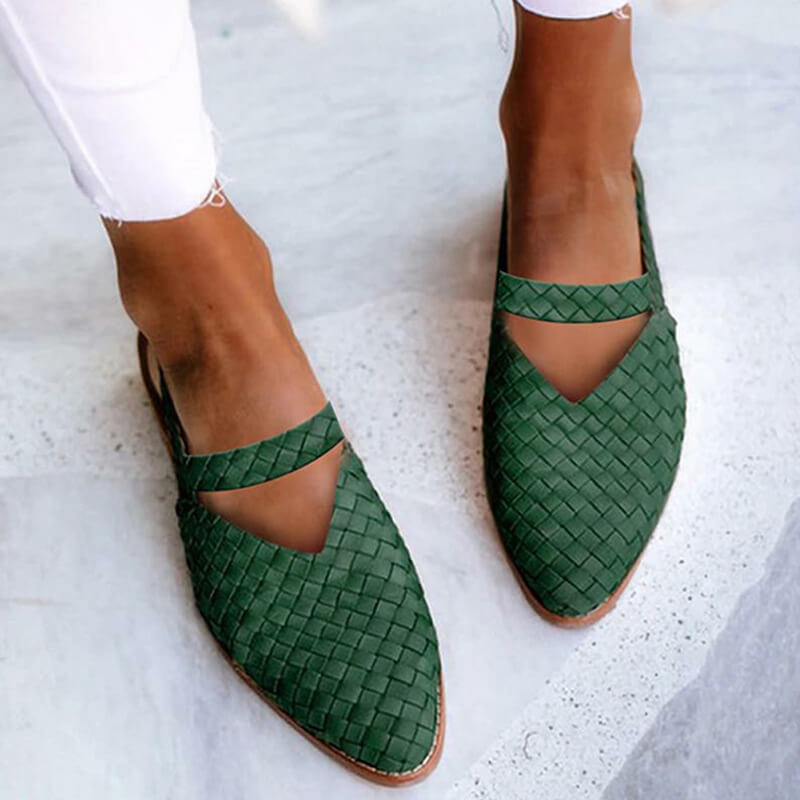 Women's Braided Slip-Ons With Pointed Toe And Comfortable Fit