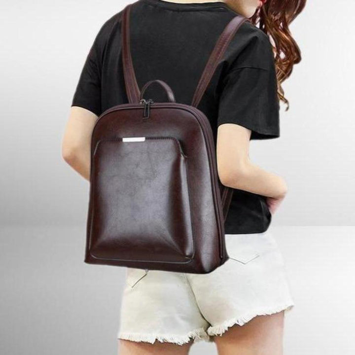 Sleek Classic Double-Zip Backpack