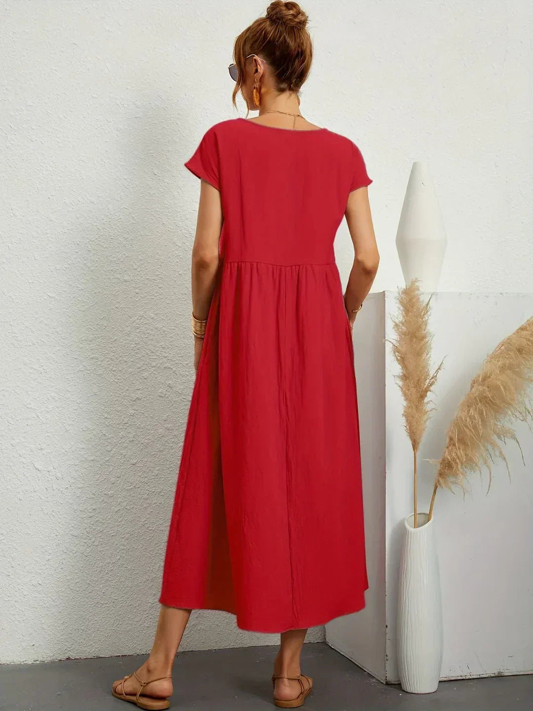 Gabrielle™ — Timeless Elegance Midi Fluid Dress