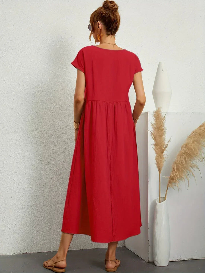 Gabrielle™ — Timeless Elegance Midi Fluid Dress