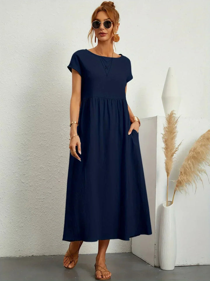 Gabrielle™ — Timeless Elegance Midi Fluid Dress