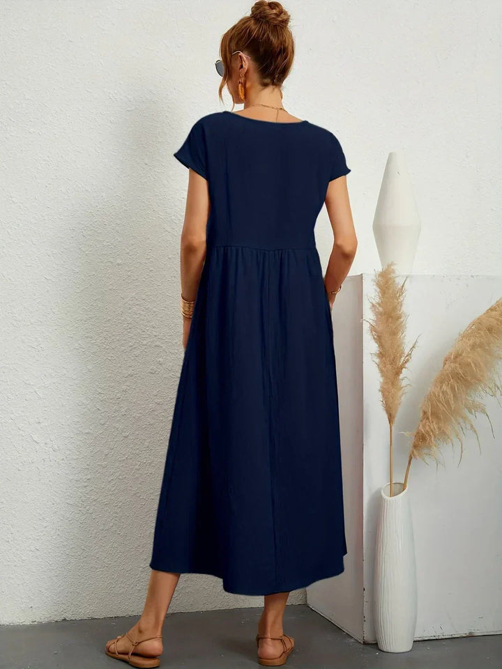 Gabrielle™ — Timeless Elegance Midi Fluid Dress