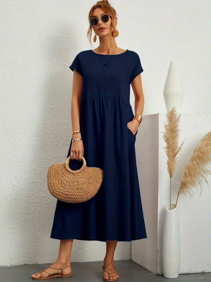 Gabrielle™ — Timeless Elegance Midi Fluid Dress