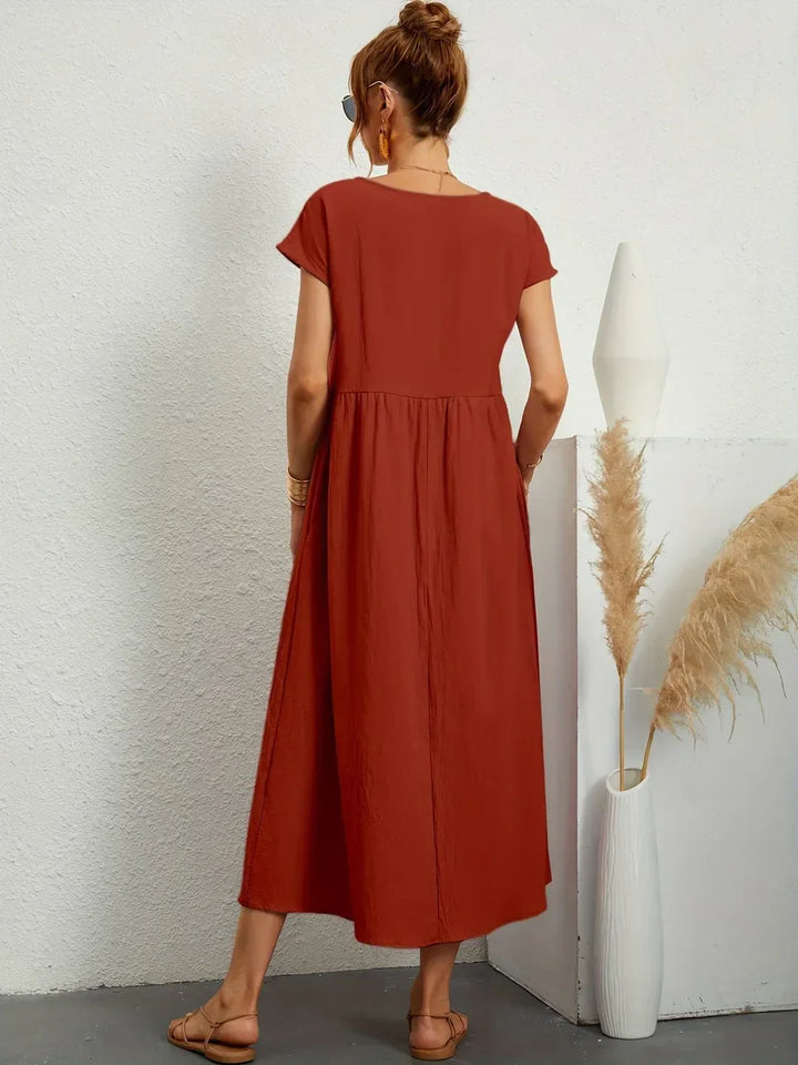 Gabrielle™ — Timeless Elegance Midi Fluid Dress