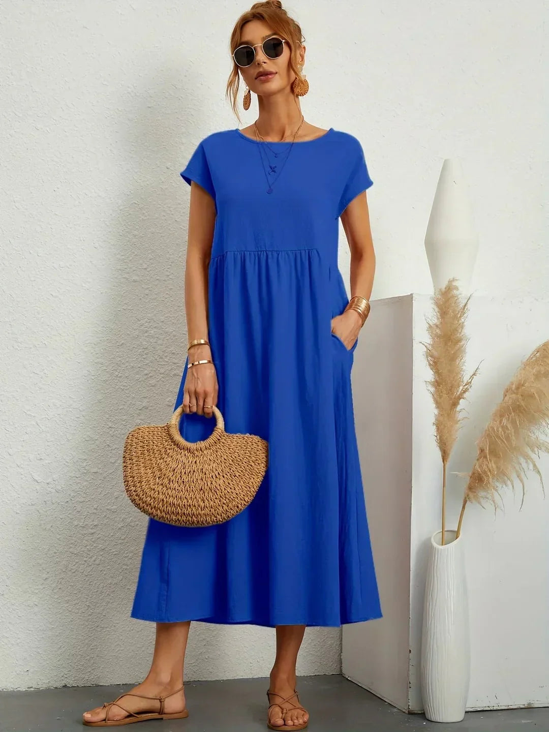 Gabrielle™ — Timeless Elegance Midi Fluid Dress