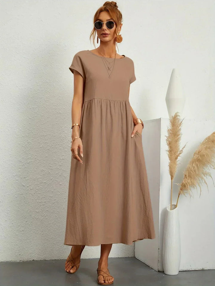Gabrielle™ — Timeless Elegance Midi Fluid Dress