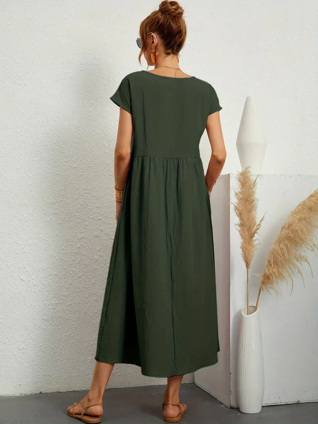 Gabrielle™ — Timeless Elegance Midi Fluid Dress