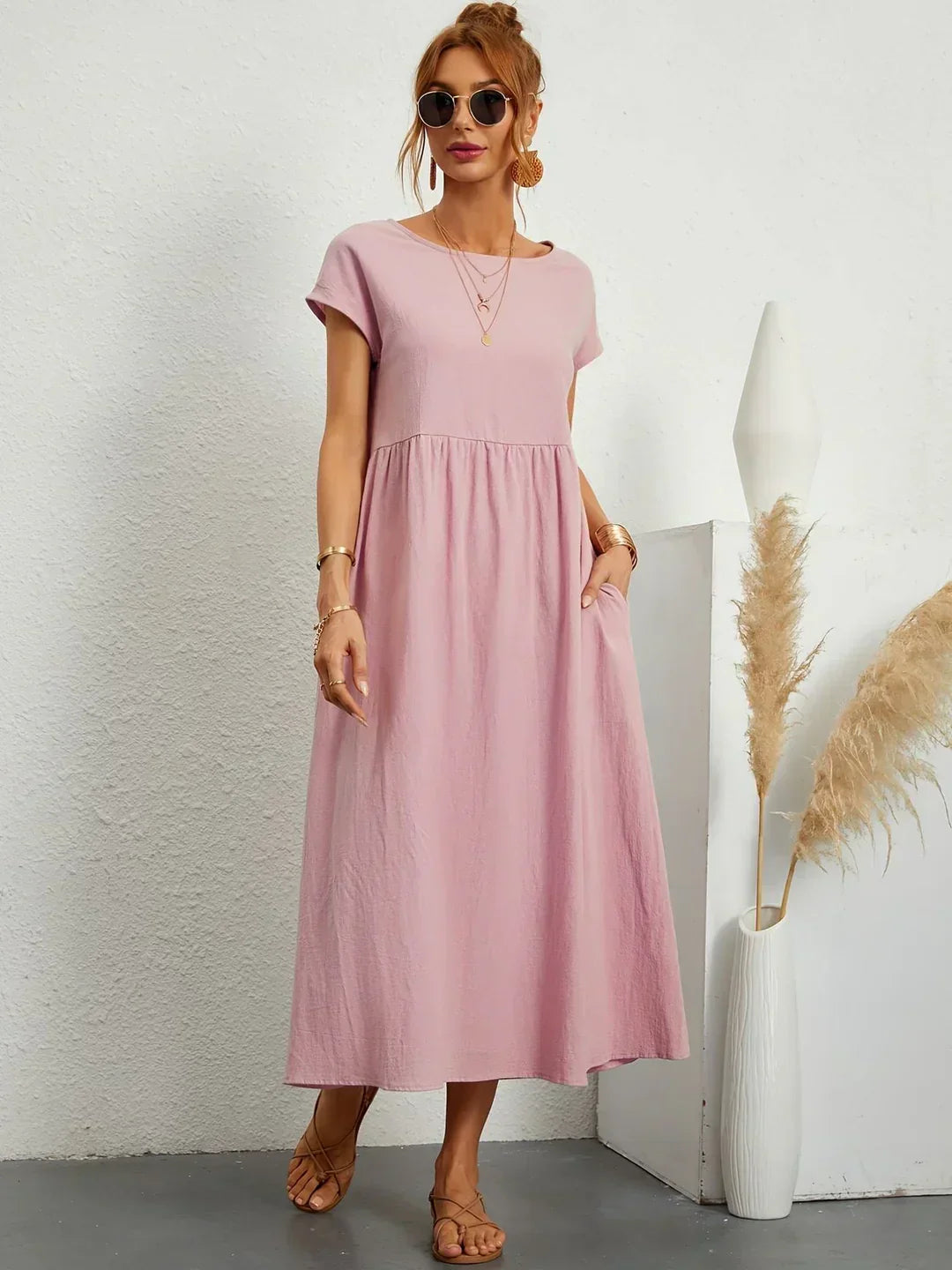 Gabrielle™ — Timeless Elegance Midi Fluid Dress