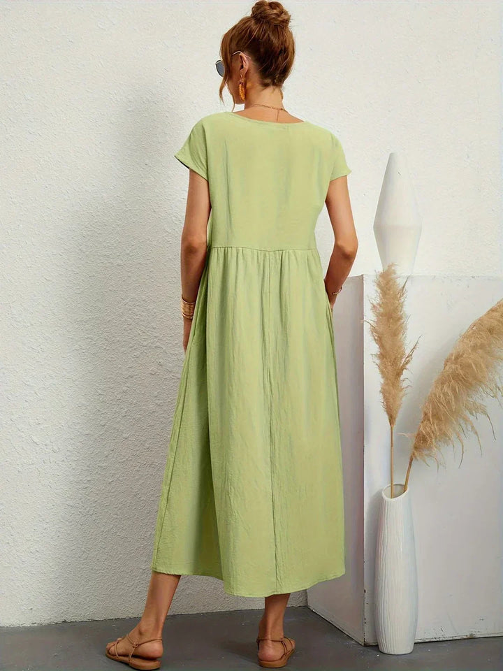 Gabrielle™ — Timeless Elegance Midi Fluid Dress