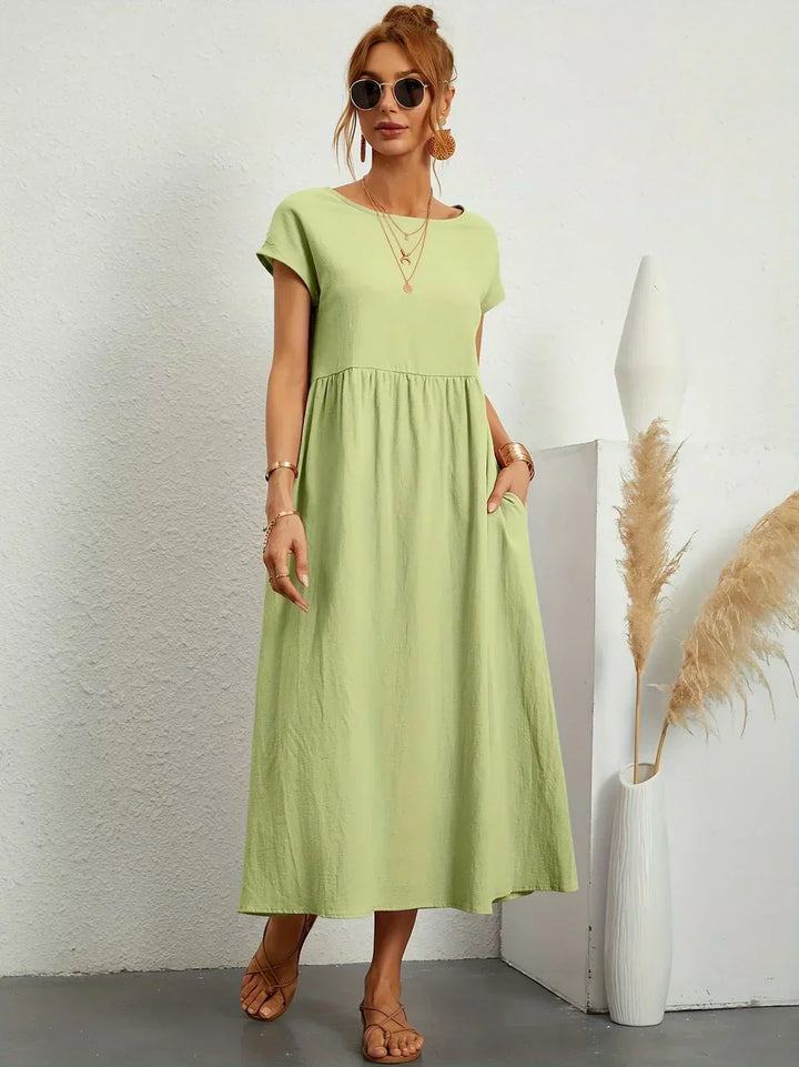 Gabrielle™ — Timeless Elegance Midi Fluid Dress