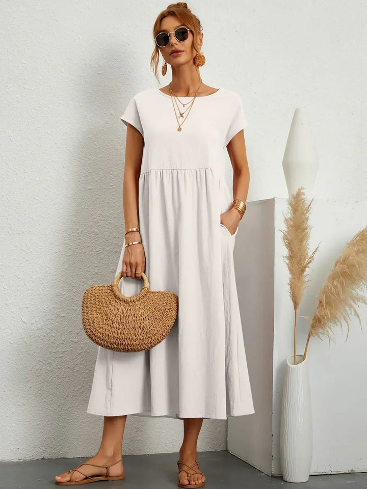Gabrielle™ — Timeless Elegance Midi Fluid Dress