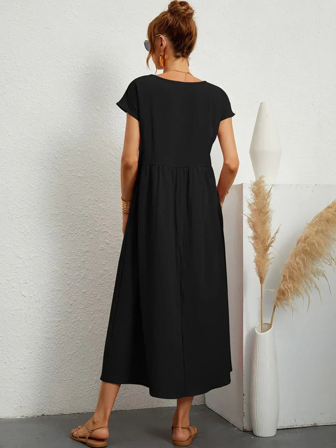 Gabrielle™ — Timeless Elegance Midi Fluid Dress