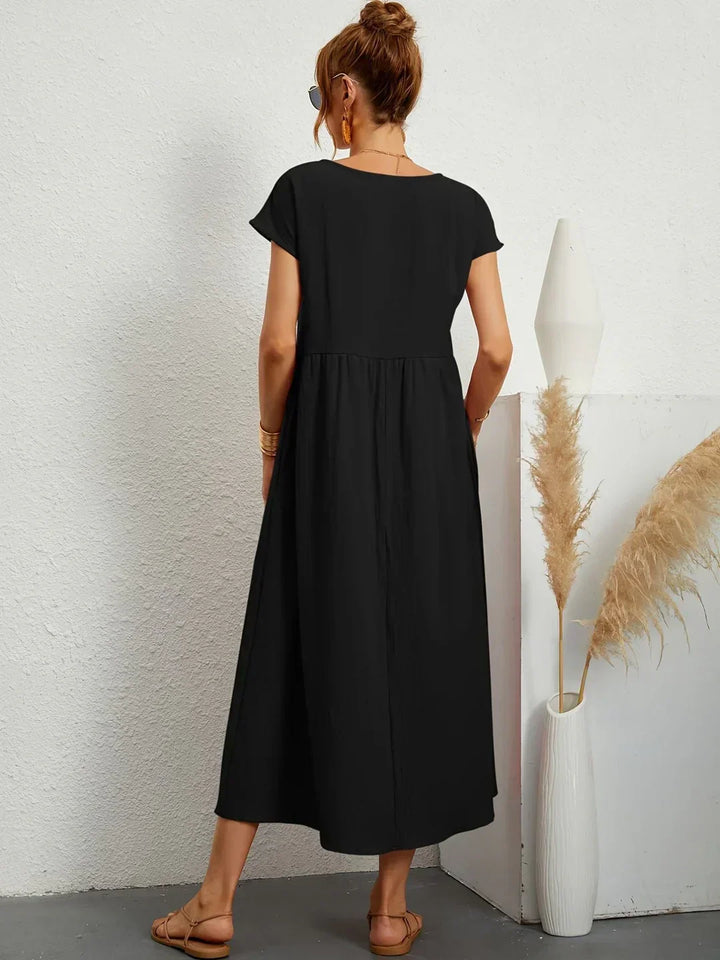 Gabrielle™ — Timeless Elegance Midi Fluid Dress
