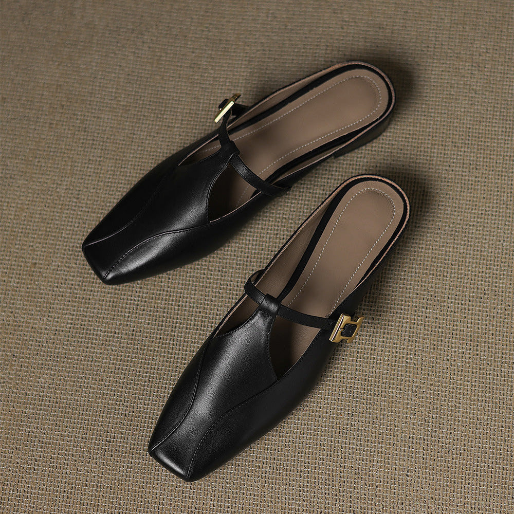 Keva Genuine Leather Mules