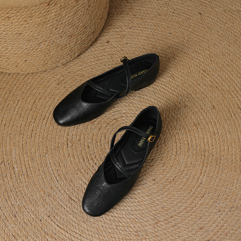 Norie Genuine Leather Flats