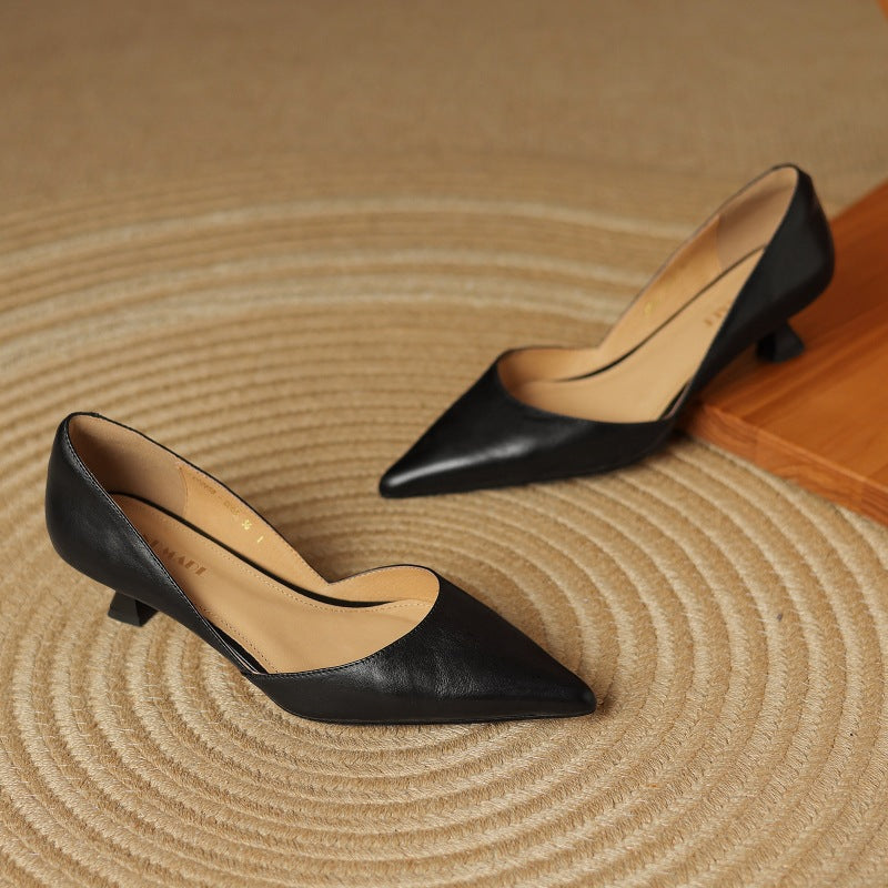 Carlen Genuine Leather Heels
