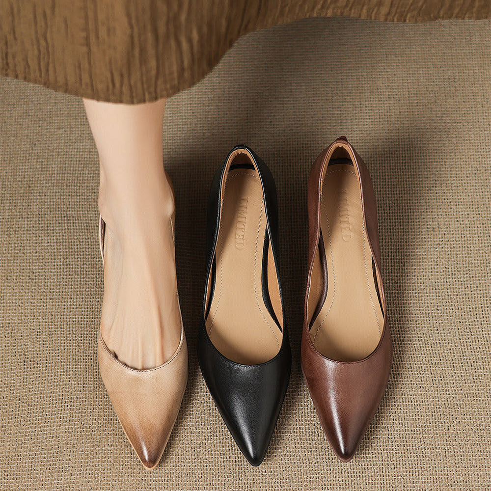 Elyia Genuine Leather Heels