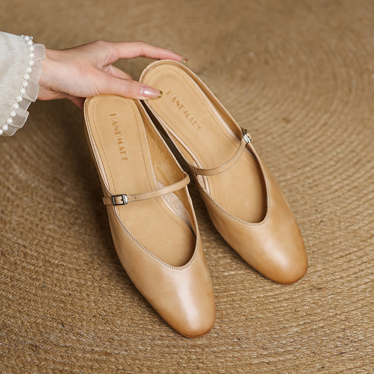 Merisa Genuine Leather Mules