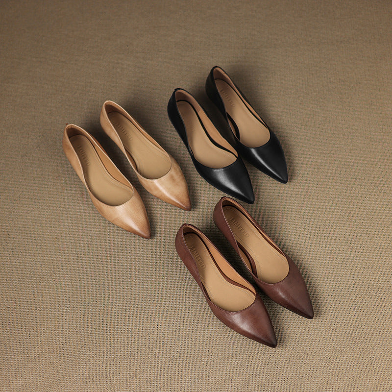 Irella Genuine Leather Flats