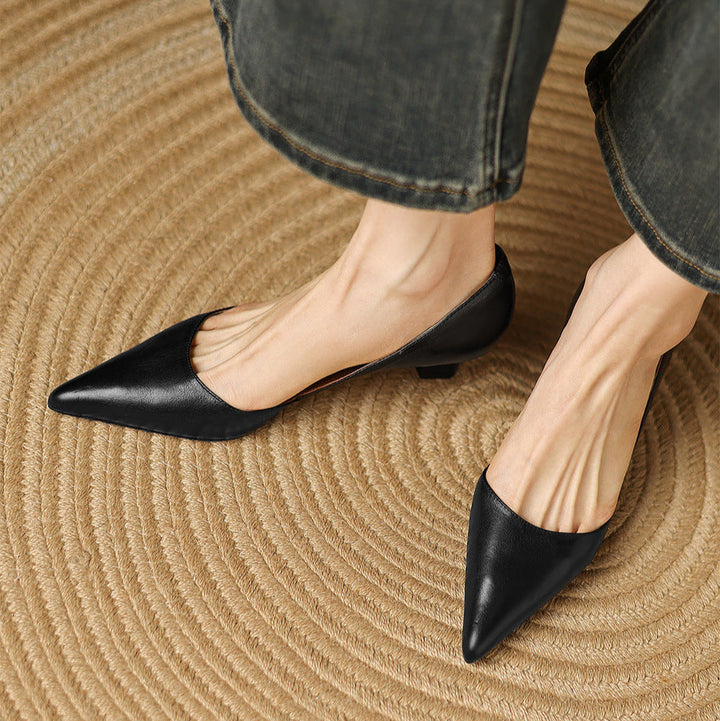 Carlen Genuine Leather Heels