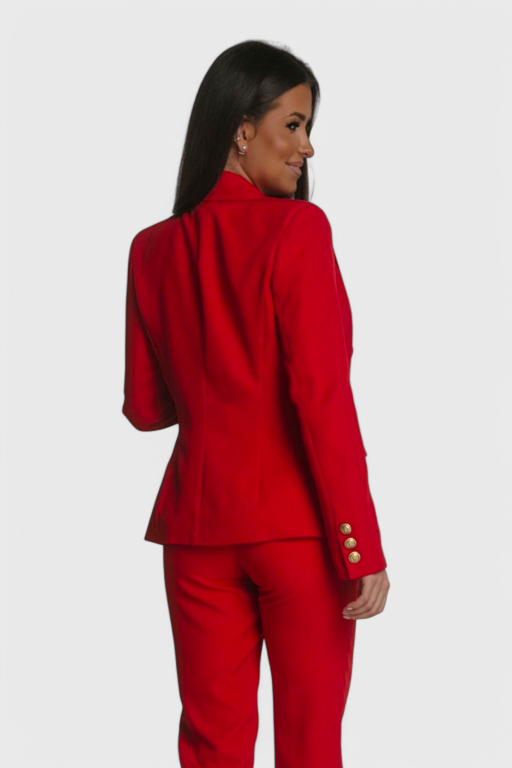 Rosalind Fitted Blazer with Slim Trousers