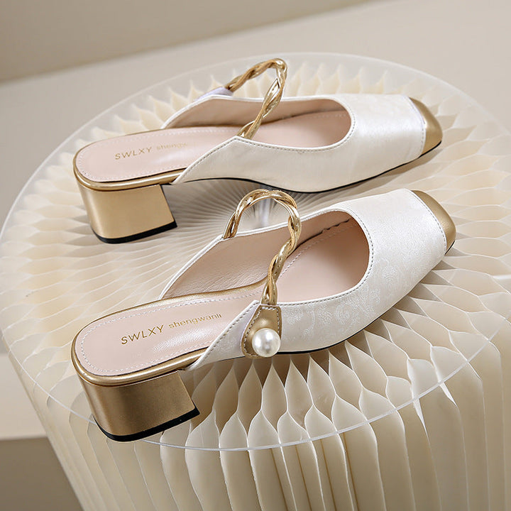 Melina Genuine Leather Mules