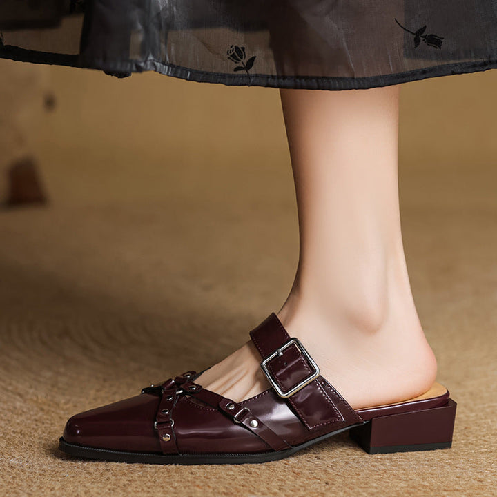 Renly Genuine Leather Slingbacks