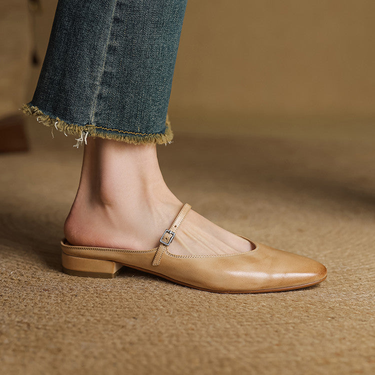 Marvyn Genuine Leather Mules