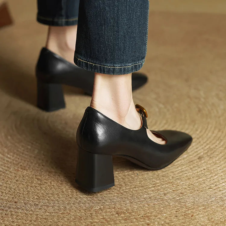 Luisa Genuine Leather Heels