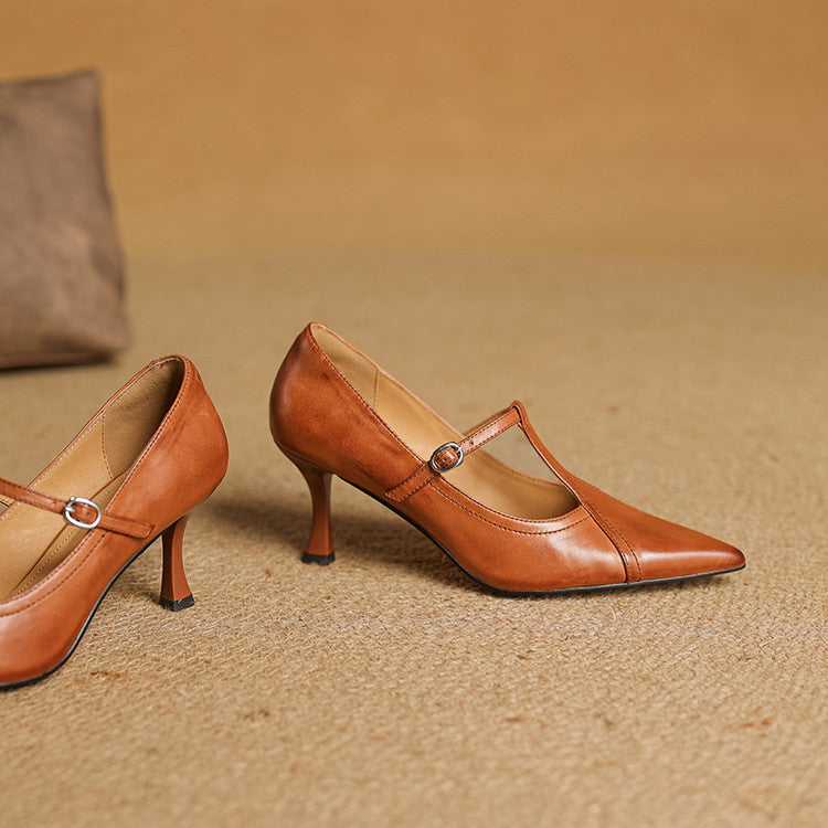 Lorena Genuine Leather Heels