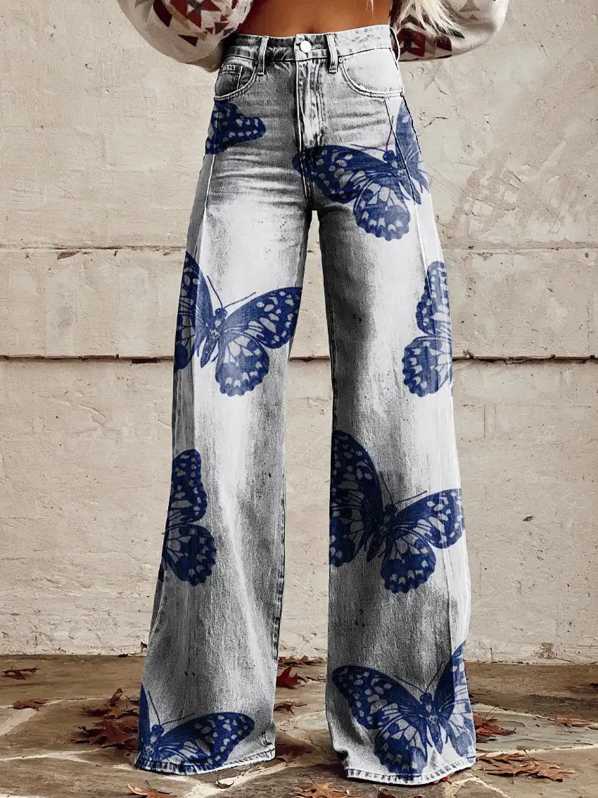 Bohemian Vintage Butterfly Pants