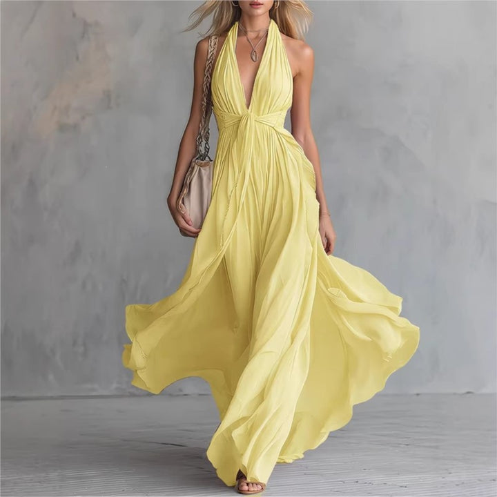 Women's V-neck Long Dresses