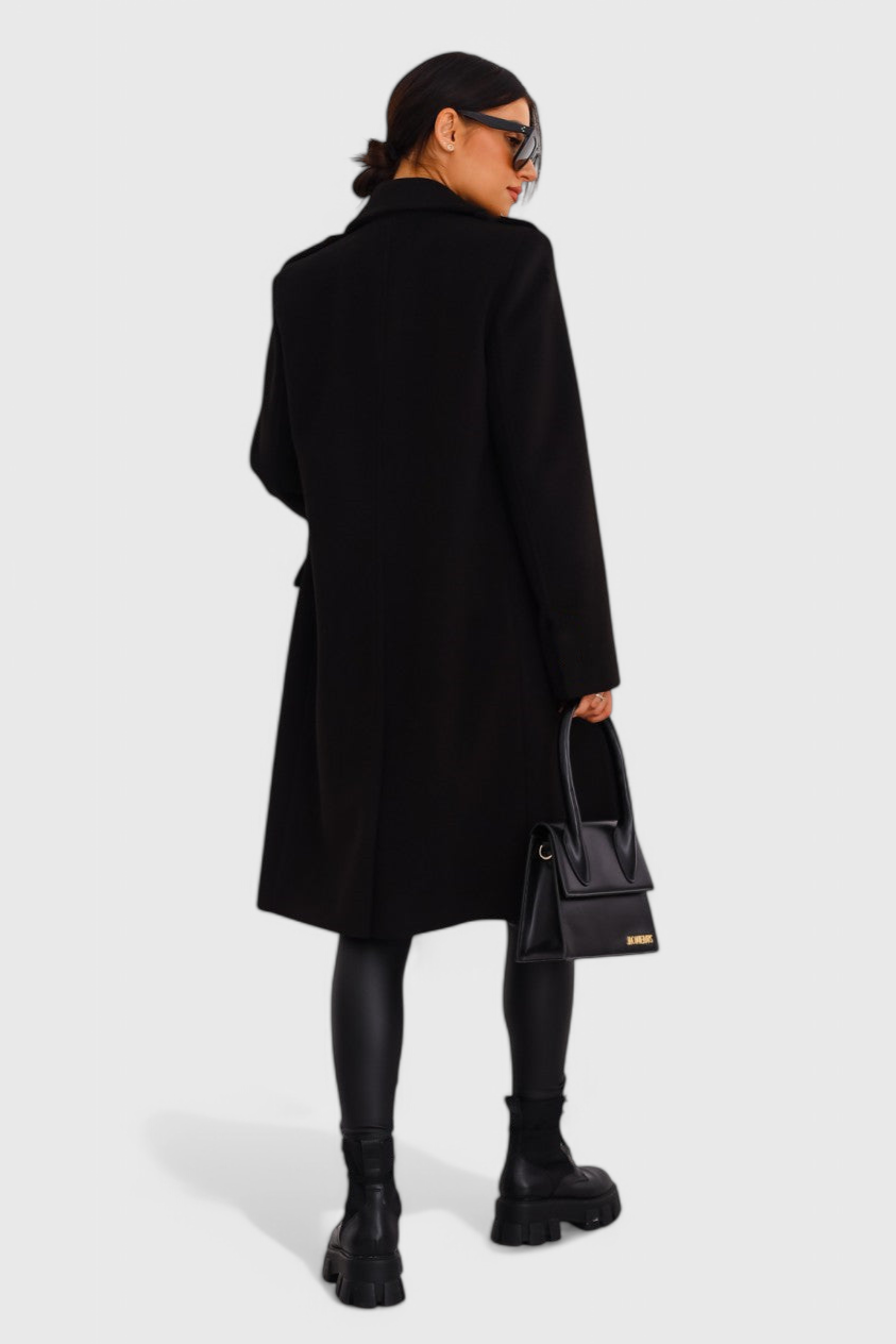 Fitted Double-Breasted Wool Coat by Yara