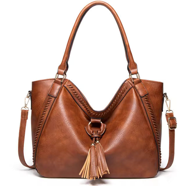 Nellie's Chic Leather Shoulder Bag | Elegant Sophistication