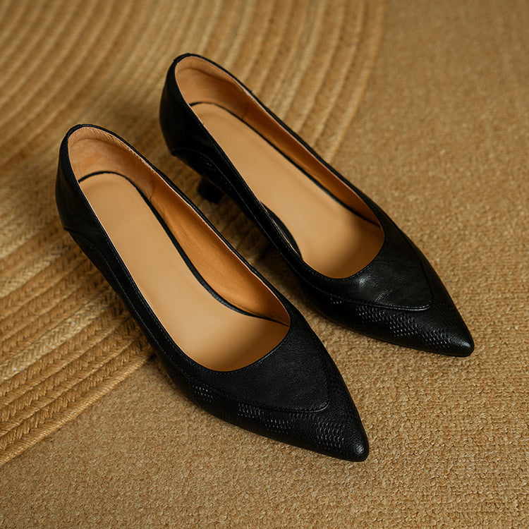 Belle Genuine Leather Heels