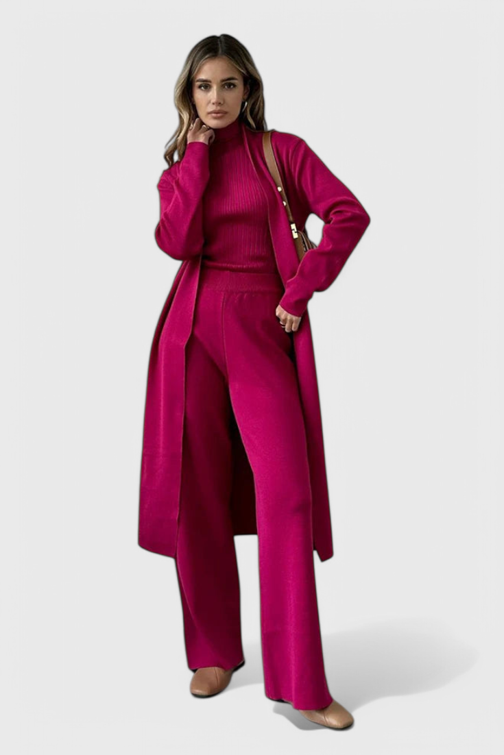 Mahalia 3-Piece Soft Knit Ensemble with Chic Design