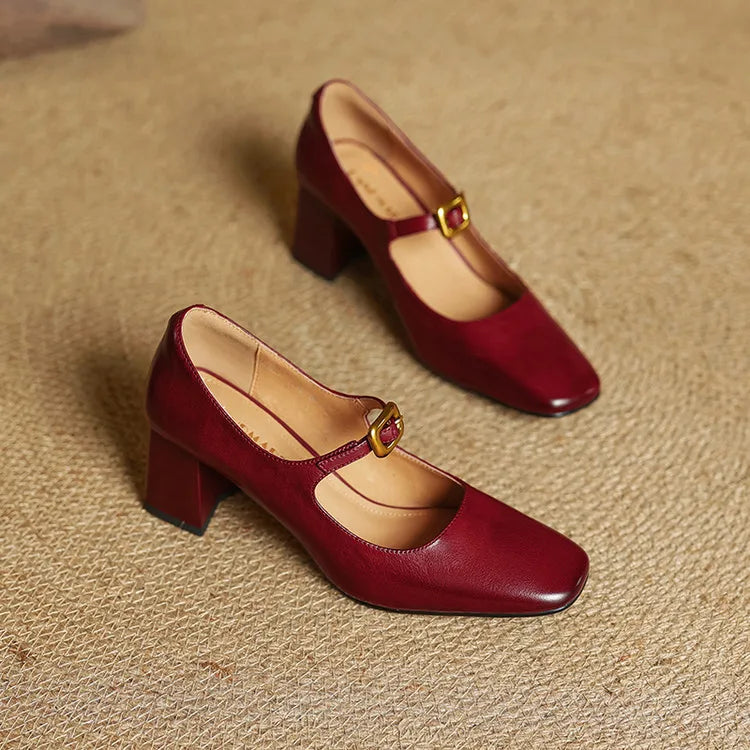 Luisa Genuine Leather Heels