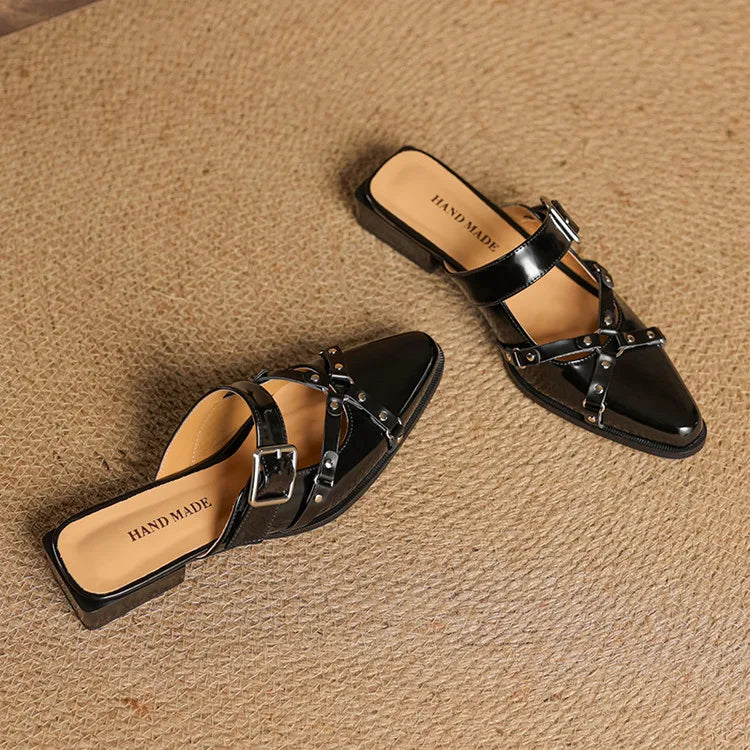 Renly Genuine Leather Slingbacks