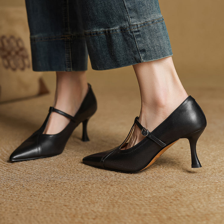 Lorena Genuine Leather Heels