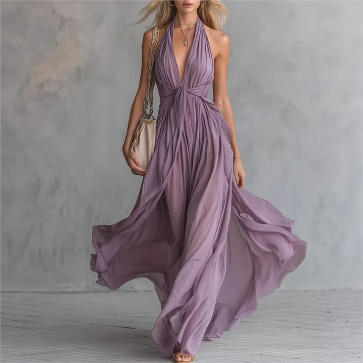 Women's V-neck Long Dresses
