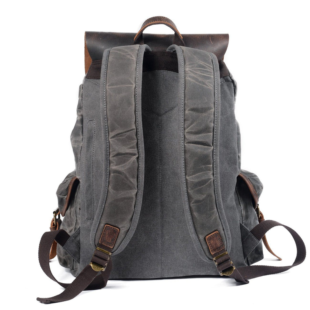 James - Classic Canvas and Leather Backpack