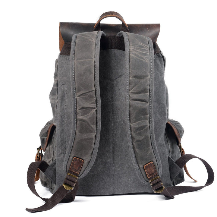 James - Retro Canvas and Leather Backpack