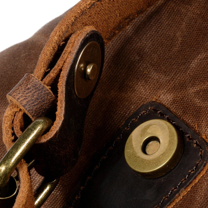 James - Retro Canvas and Leather Backpack