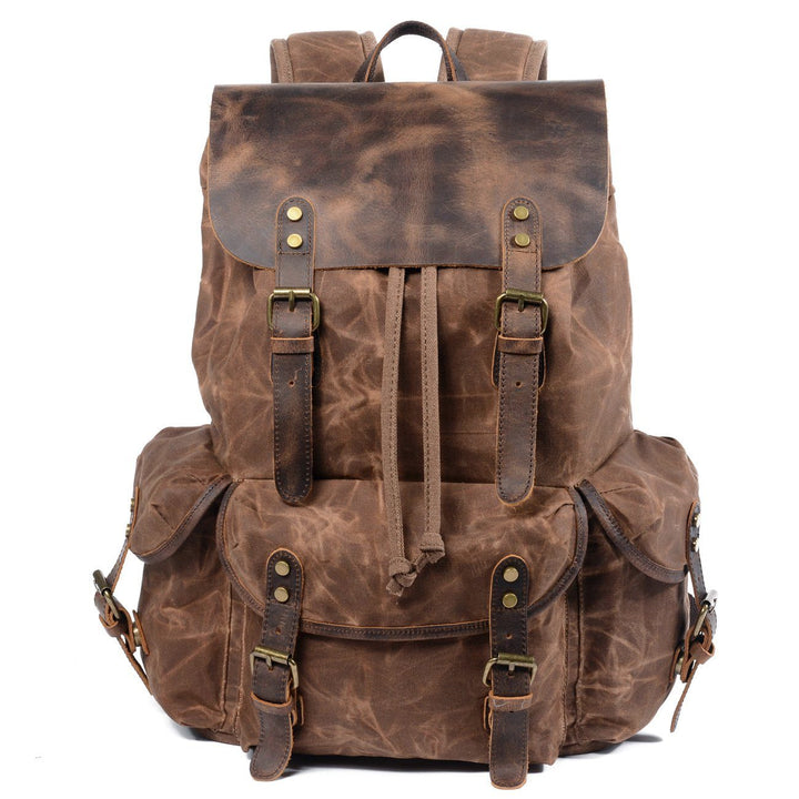James - Retro Canvas and Leather Backpack
