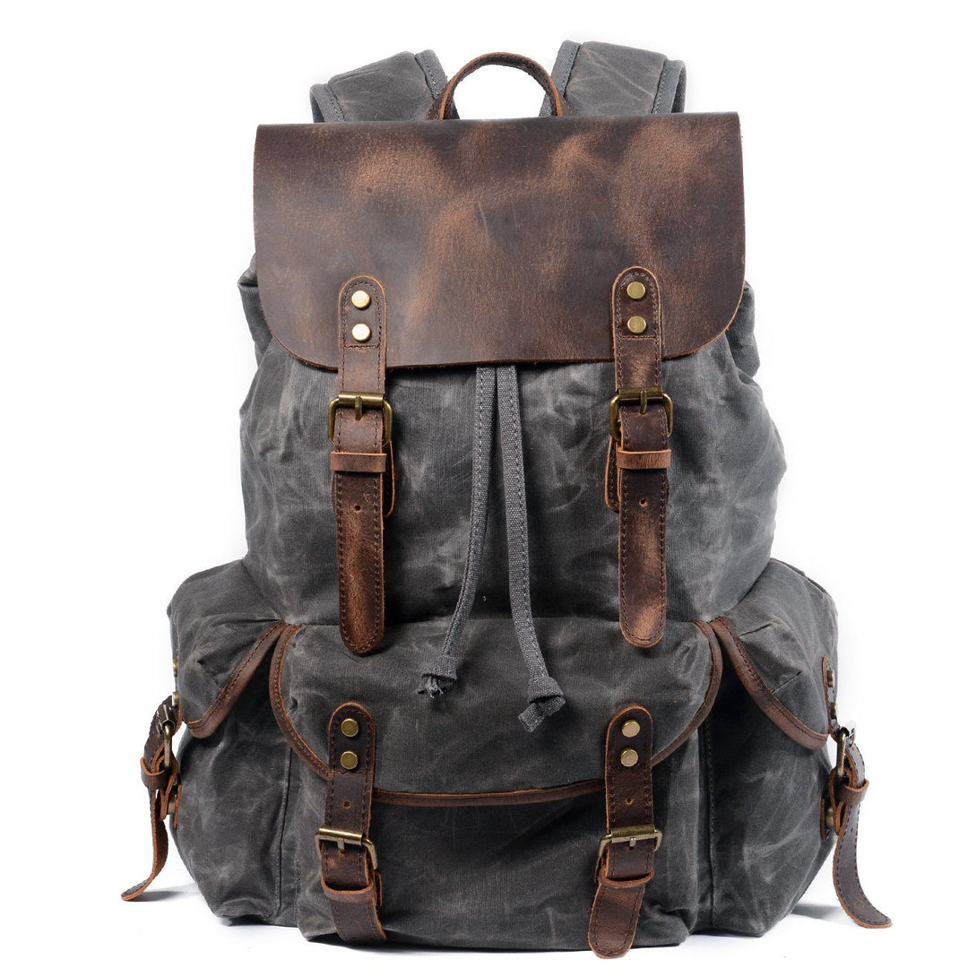 James - Retro Canvas and Leather Backpack