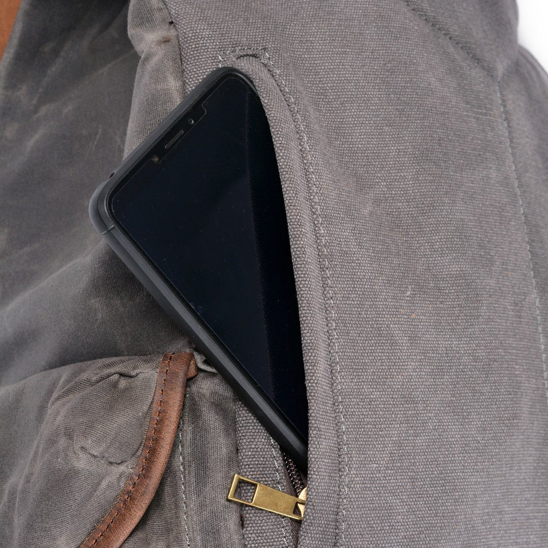 James - Retro Canvas and Leather Backpack