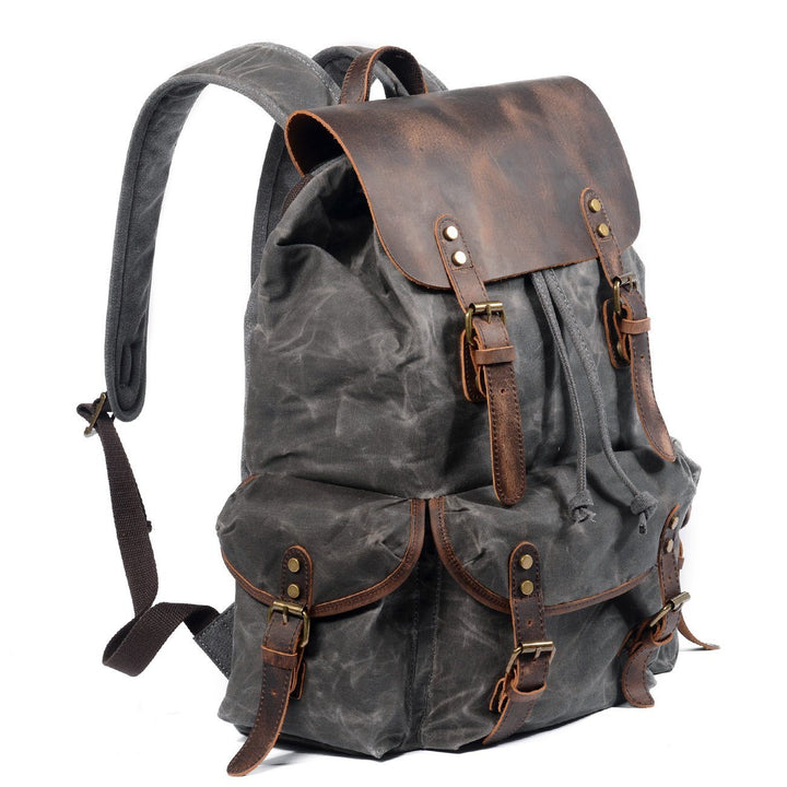 James - Classic Canvas and Leather Backpack