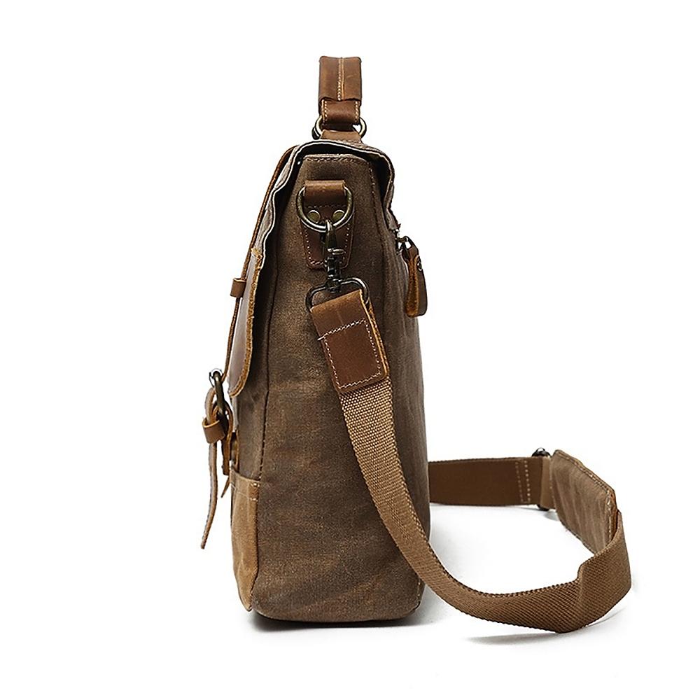 Jack - Durable Water-Resistant Waxed Canvas Messenger Bag