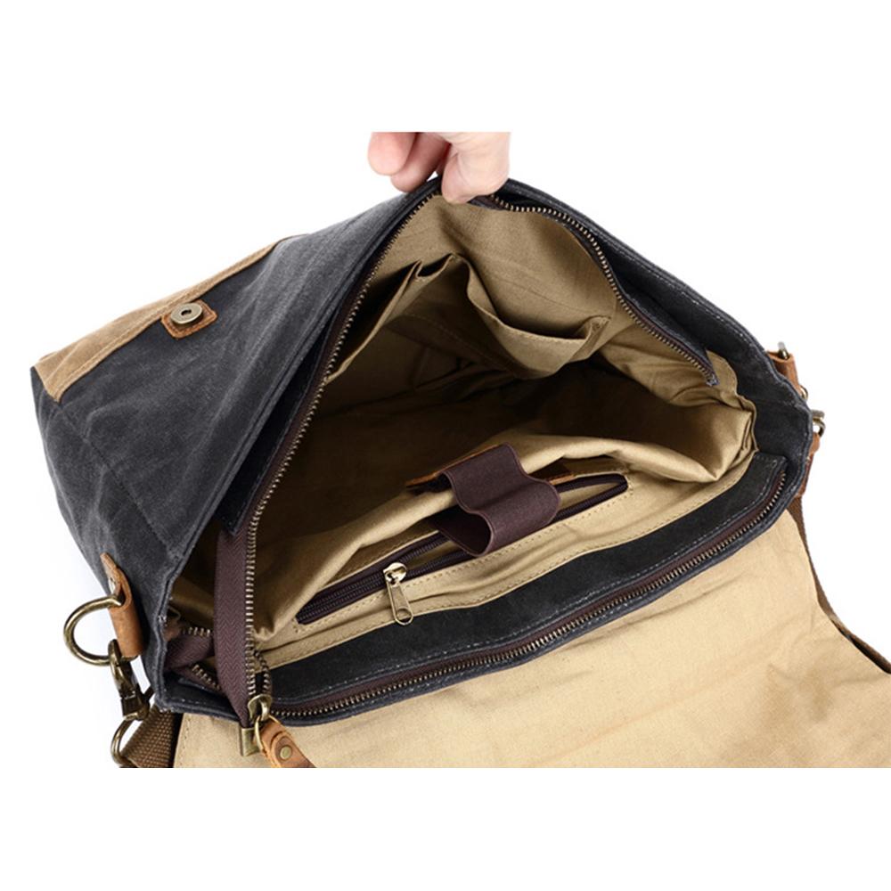 Jack - Durable Water-Resistant Waxed Canvas Messenger Bag