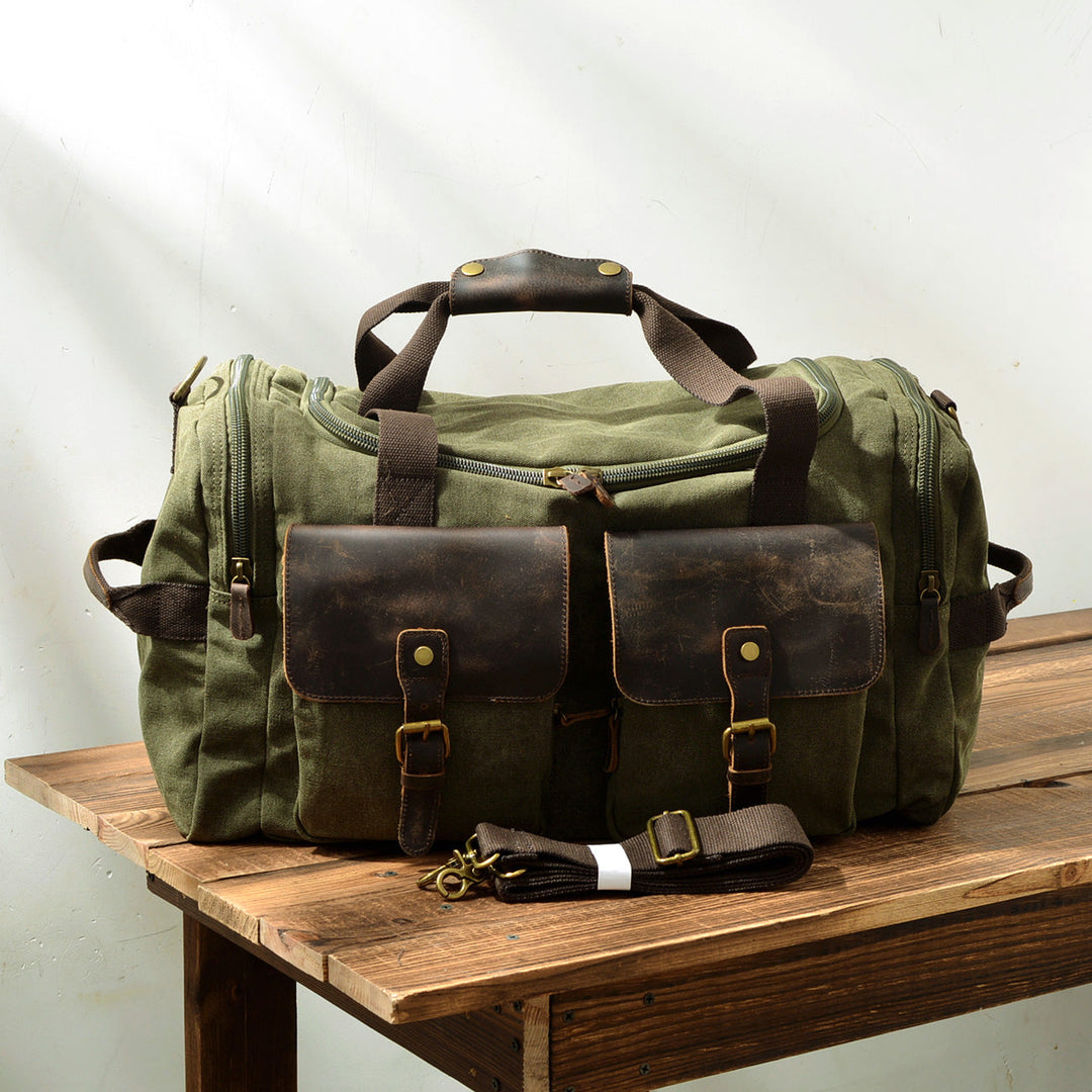 David - Men's Canvas and Leather Duffle Bag